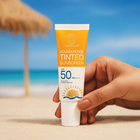Aquadefense Tinted Sunscreen SPF 50 PA ++++ (Protection from UVA & UVB rays ) | 50 ml