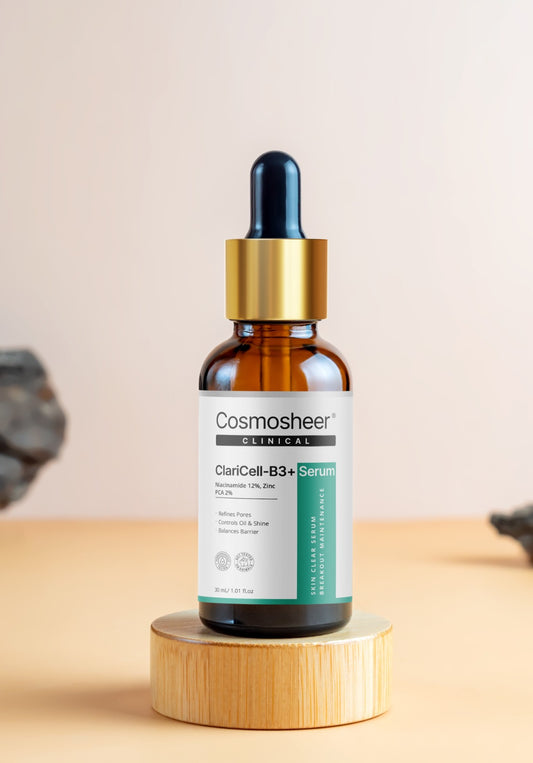 Cosmosheer Claricell-B3+ Serum 30ml - Niacinamide 12% Zinc PCA 2% for Oil Control and Pore Refinement