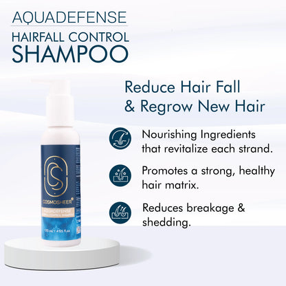 Aquadefense Hair Fall Control Shampoo (water-based shampoo) | 120 ml