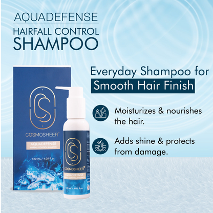 Aquadefense Hair Fall Control Shampoo (water-based shampoo) | 120 ml