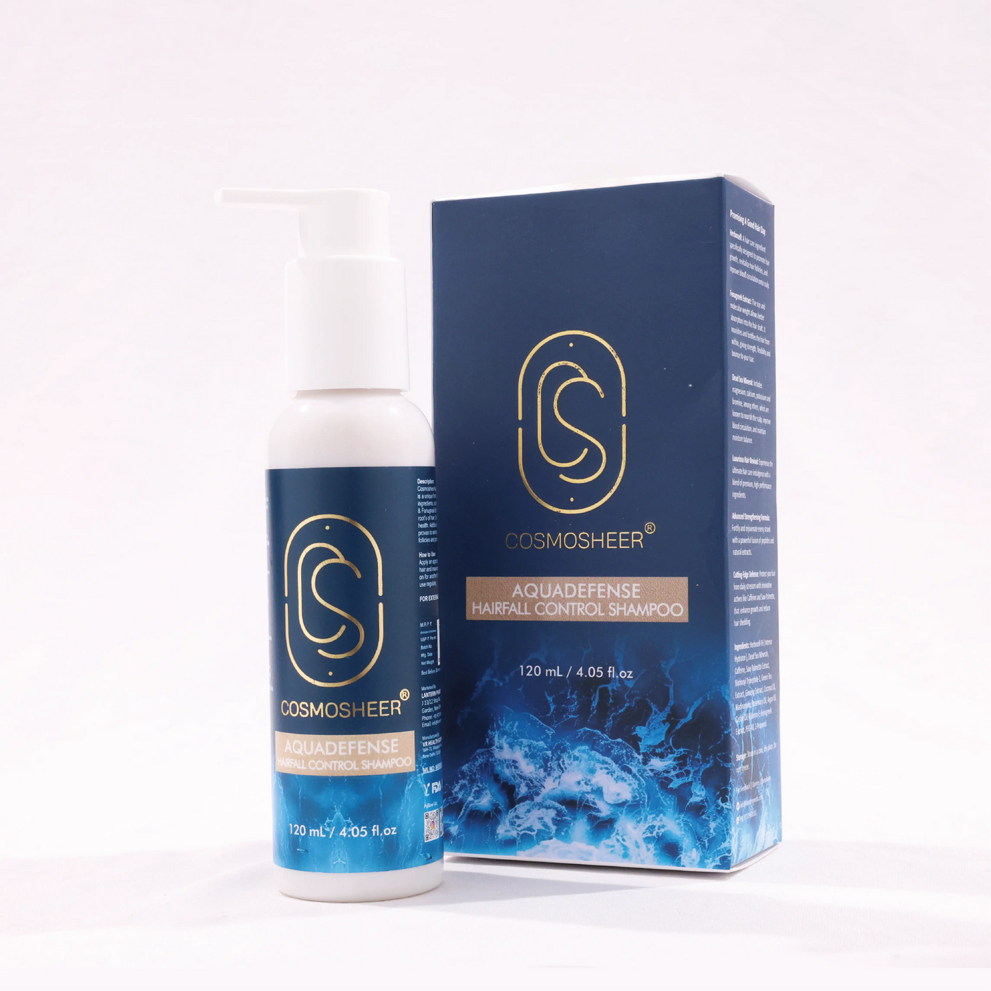 Aquadefense Hair Fall Control Shampoo (water-based shampoo) | 120 ml